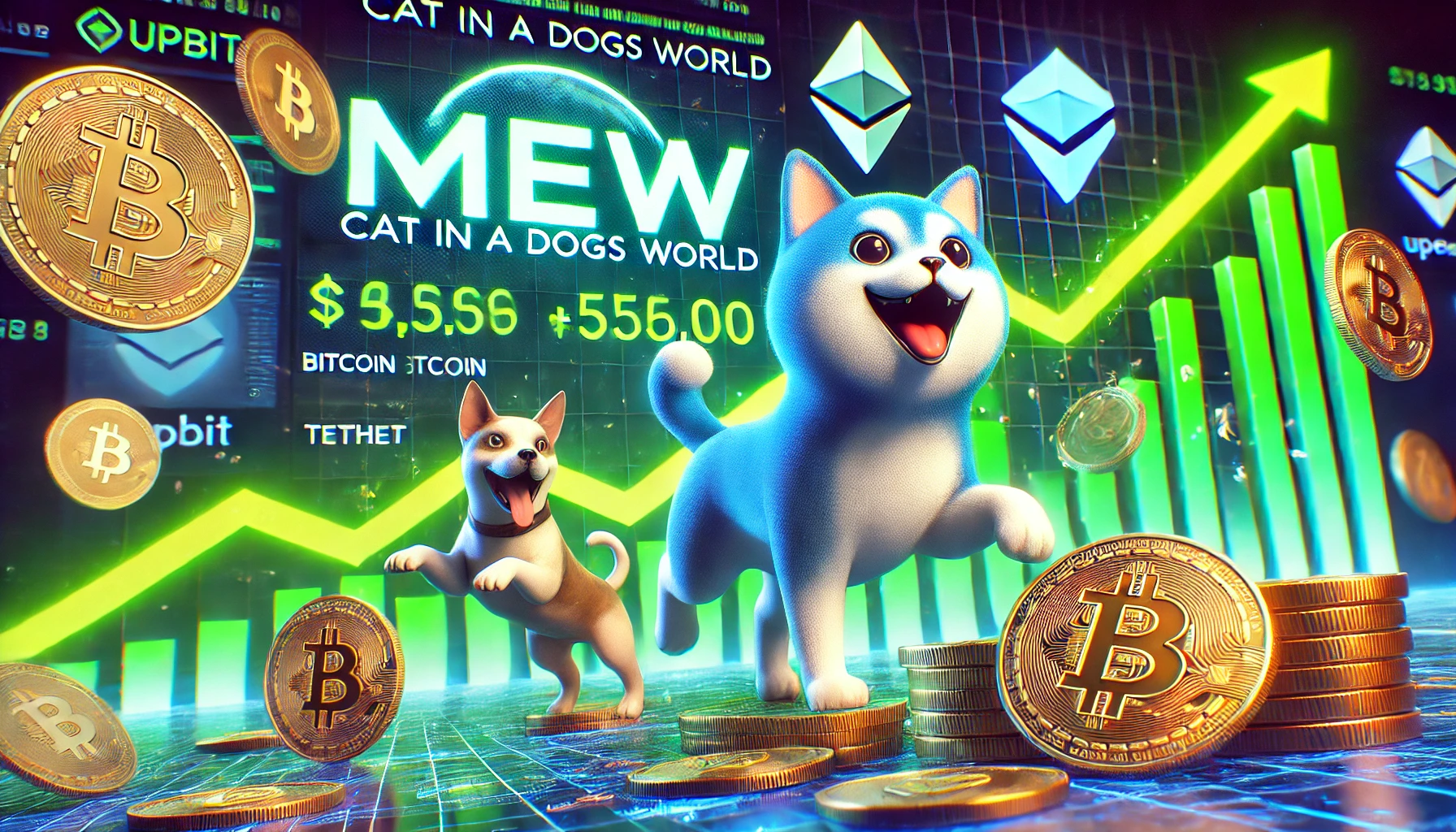 Upbit Listing Sparks a 26% Surge for Meme Coin 'Cat in a Dogs World' (MEW)